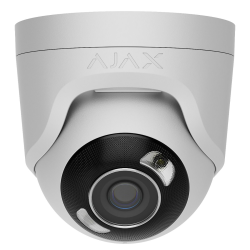 Ajax TurretCam 8MP Hybrid Illumination (HL) 2.8mm Wired IP Turret Camera - White