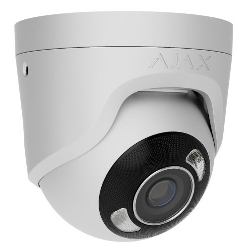 Ajax TurretCam 5MP Hybrid Illumination (HL) 2.8mm Wired IP Turret Camera - White