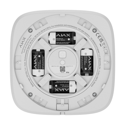 Ajax EN54 FireProtect Sounder Jeweller – White Ajax EN54 FireProtect Sounder Jeweller – White
