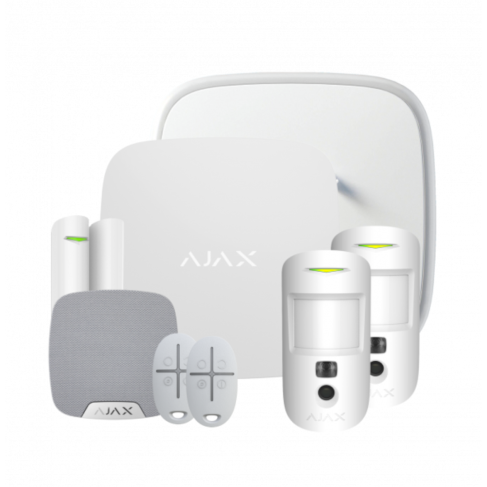 Ajax Hub 2 Kit 1 Doubledeck - MotionCam - with fobs - White
