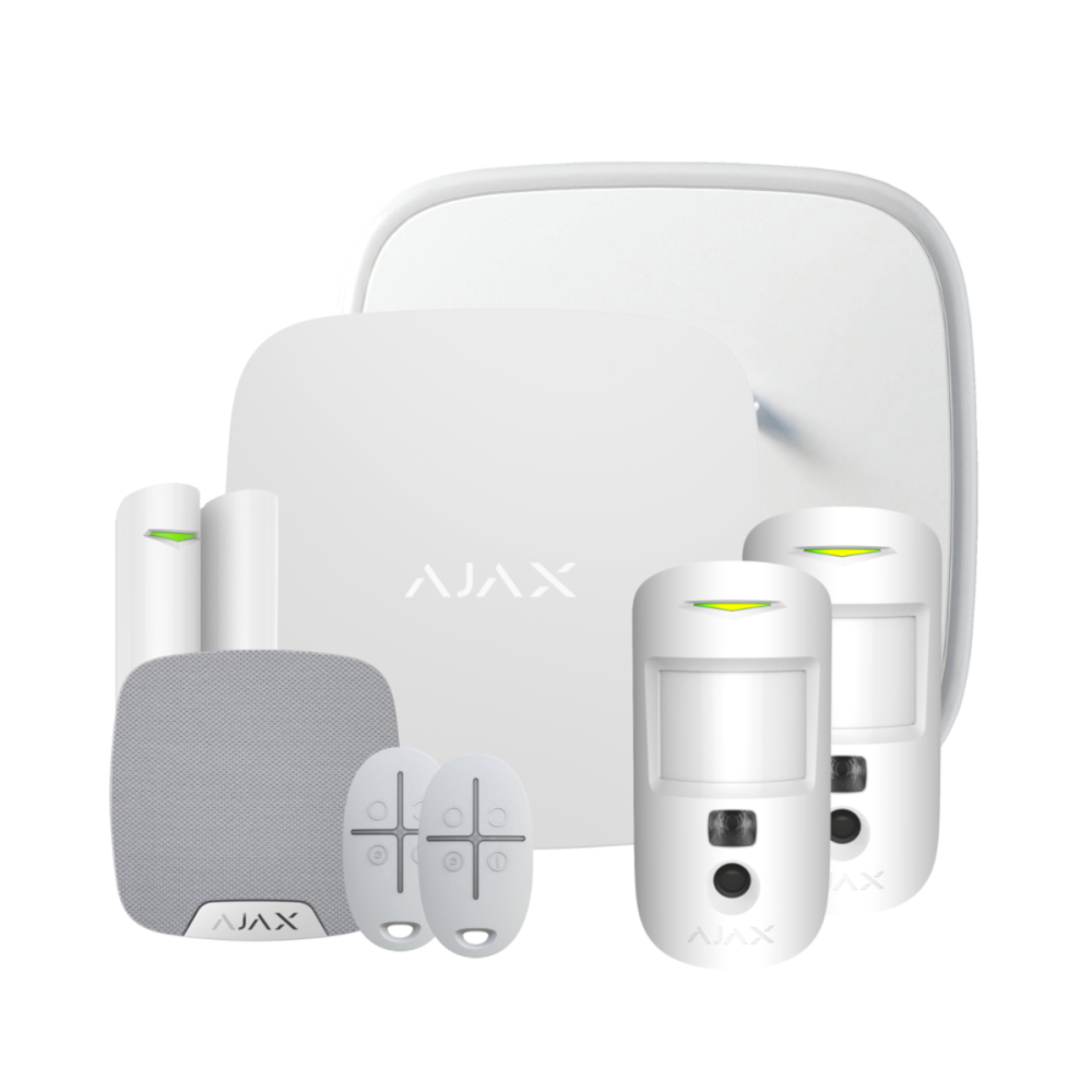 Ajax Hub 2 Plus Kit 1 DoubleDeck - MotionCam - with Fobs - White