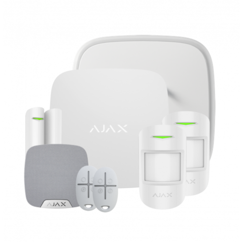Ajax Hub 2 Kit 1 DoubleDeck - MotionProtect - with fobs -  White