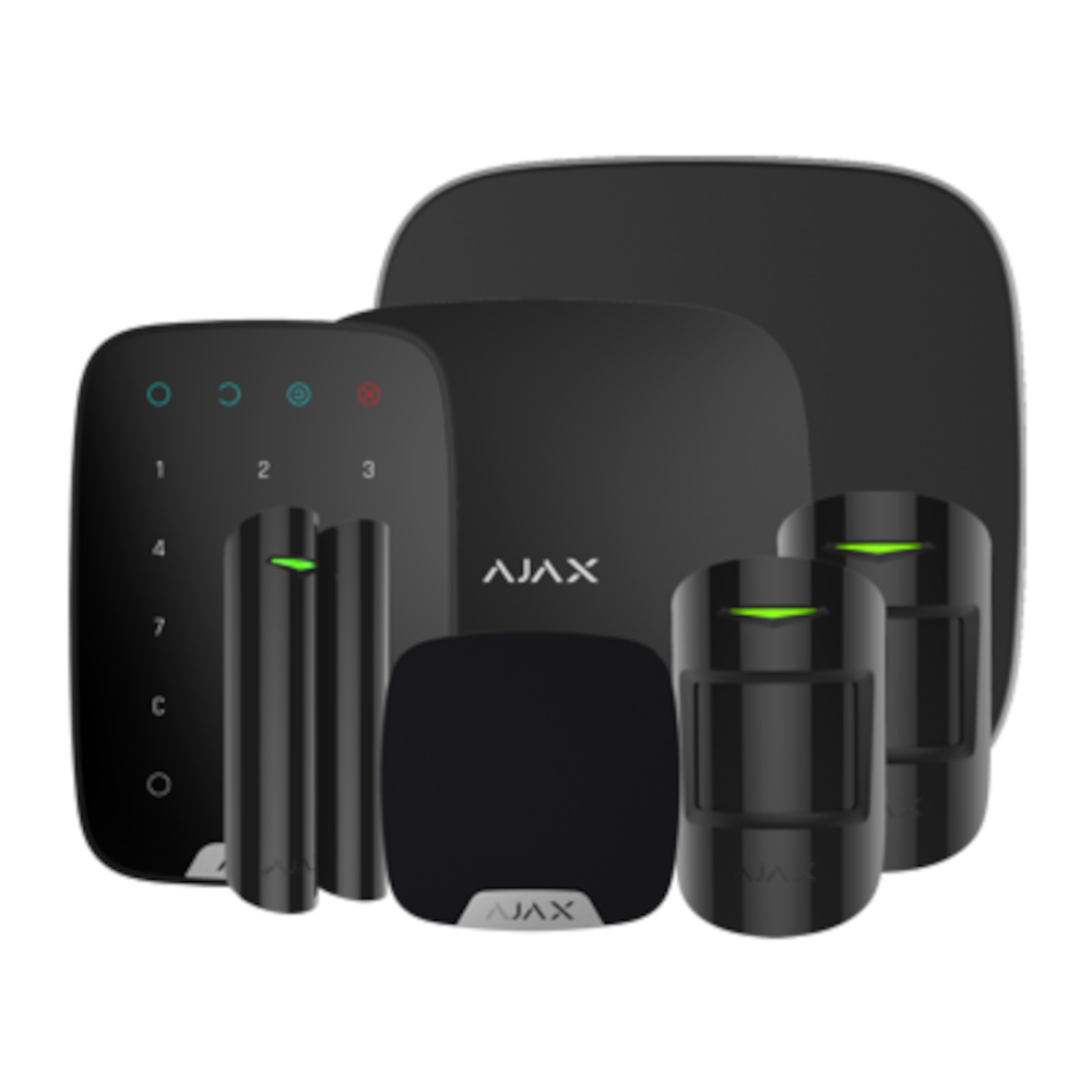 Ajax Hub 2 Kit 3 DoubleDeck - MotionProtect - with keypad - Black