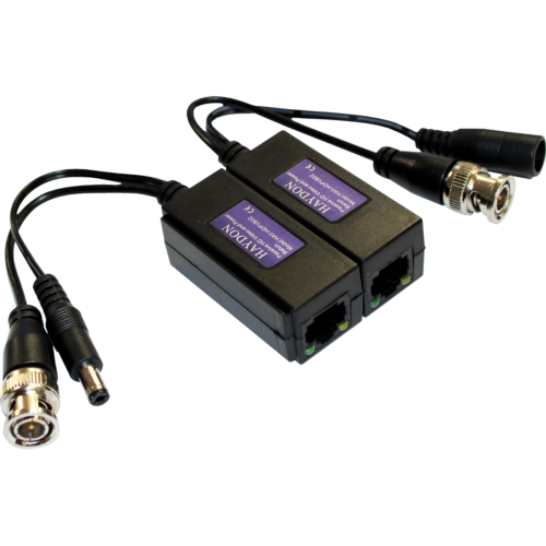 Video Balun HAY-HDVB02 HD-TVI - With power (Pack 2)