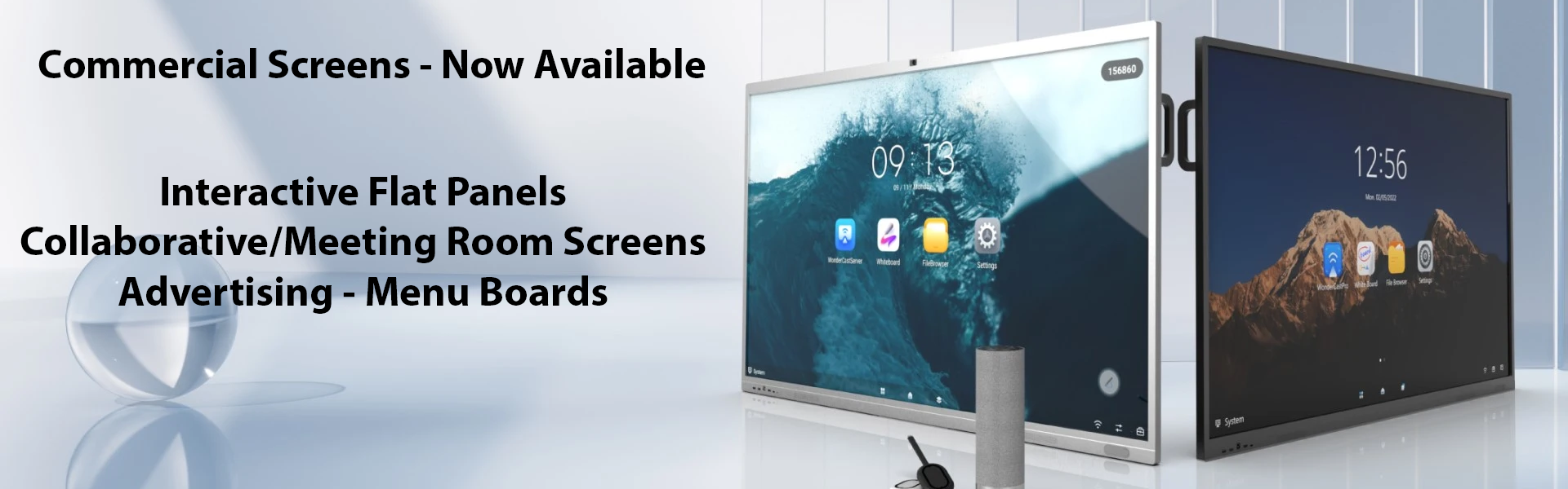 Commercial Displays - Interactive & Meeting Room Panels