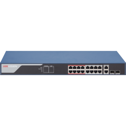 PoE Switch DS-3E1318P-EI 16 port 10/100 PoE Dual gigabit uplink - 230w PoE budget