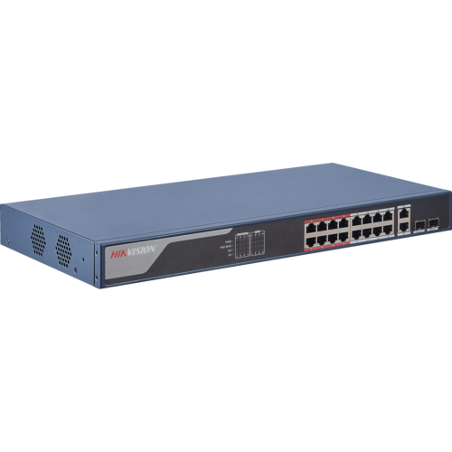 PoE Switch DS-3E1318P-EI 16 port 10/100 PoE Dual gigabit uplink - 230w PoE budget