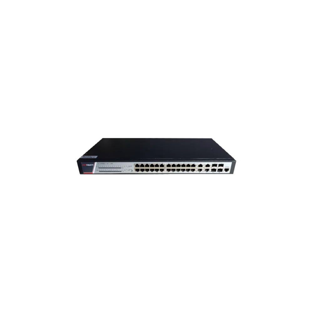 PoE Switch DS-3E2528P(B) 24 port gigabit PoE Quad gigabit uplink - 370w PoE budget