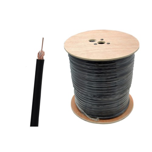 Cable RG59 Coaxial Cable CCA PVC - Black 200m