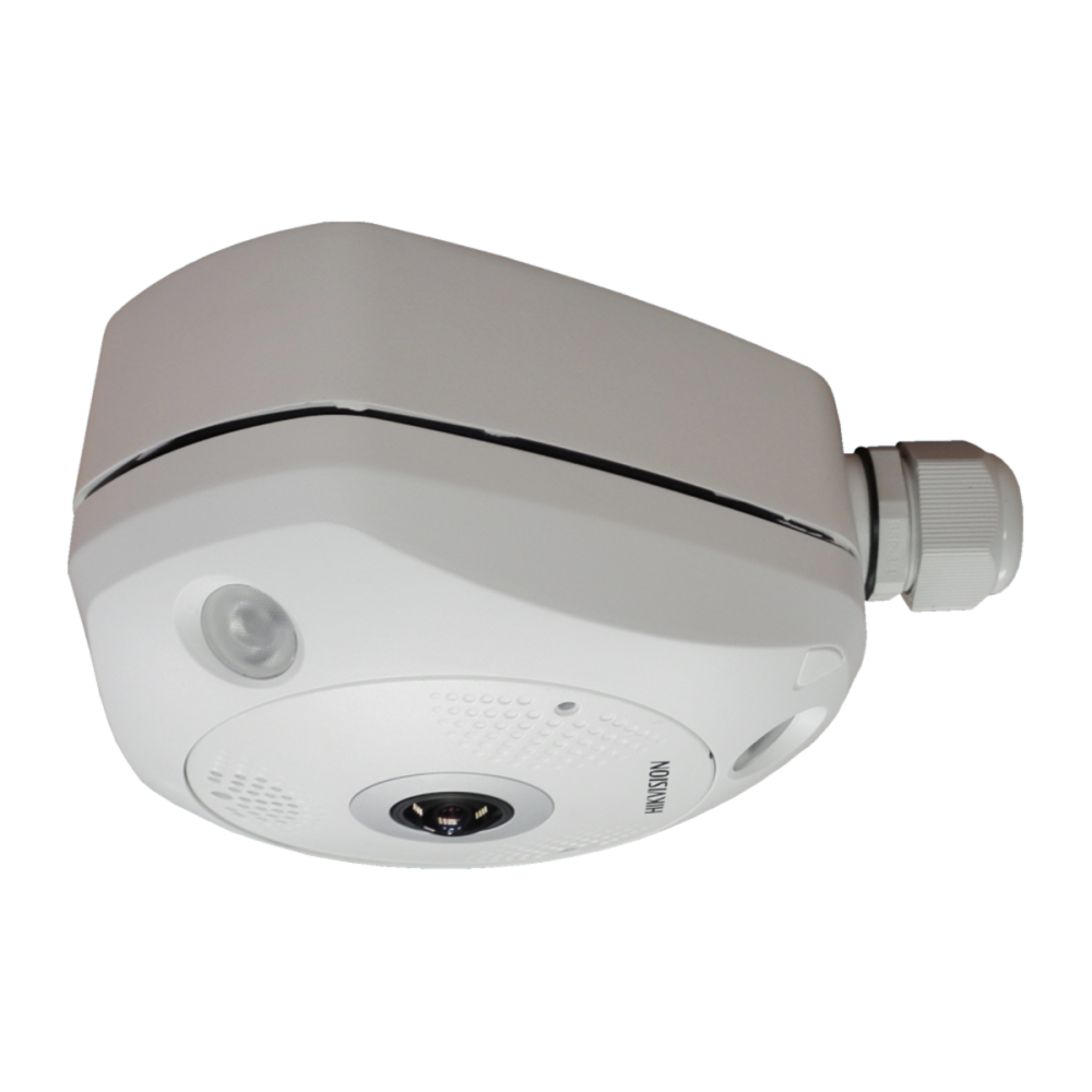 Hikvision DS-2CD63C5G1-IVS(B) 12MP 1.29mm 15m IR 360' Camera - Mic/Speaker