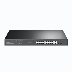 TP-Link - PoE Switch - TL-SG1218MPE - 16 port PoE GbE up to 30w per port - Uplink 2x RJ45 2x SFP - 250w