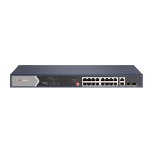 PoE Switch DS-3E0520HP-E 16 port 10/100/1000 PoE Dual gigabit uplink - 225w PoE budget