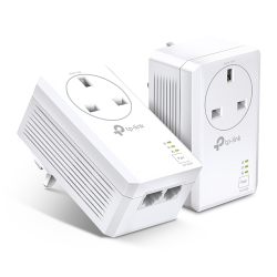 TP Link TL-PA7027P KIT - AV1000 Dual Gigabit Passthrough Powerline Starter Kit