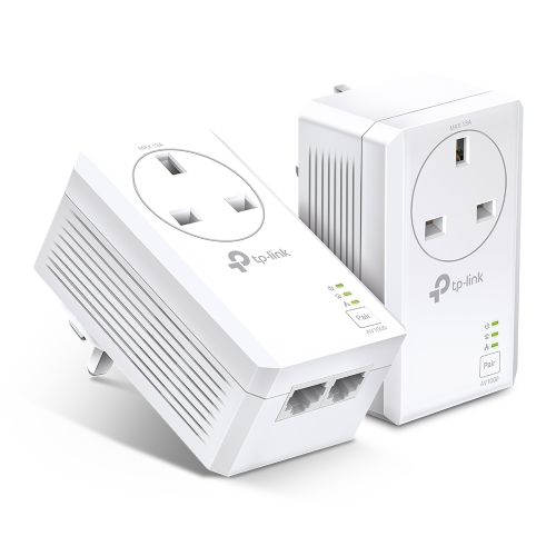 TP Link TL-PA7027P KIT - AV1000 Dual port Gigabit Passthrough Powerline Starter Kit