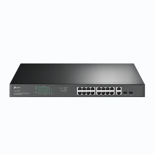 TP Link - PoE Switch - TL-SG1218MPE - 16 port PoE GbE up to 30w per port - Uplink 2x RJ45 2x SFP - 250w