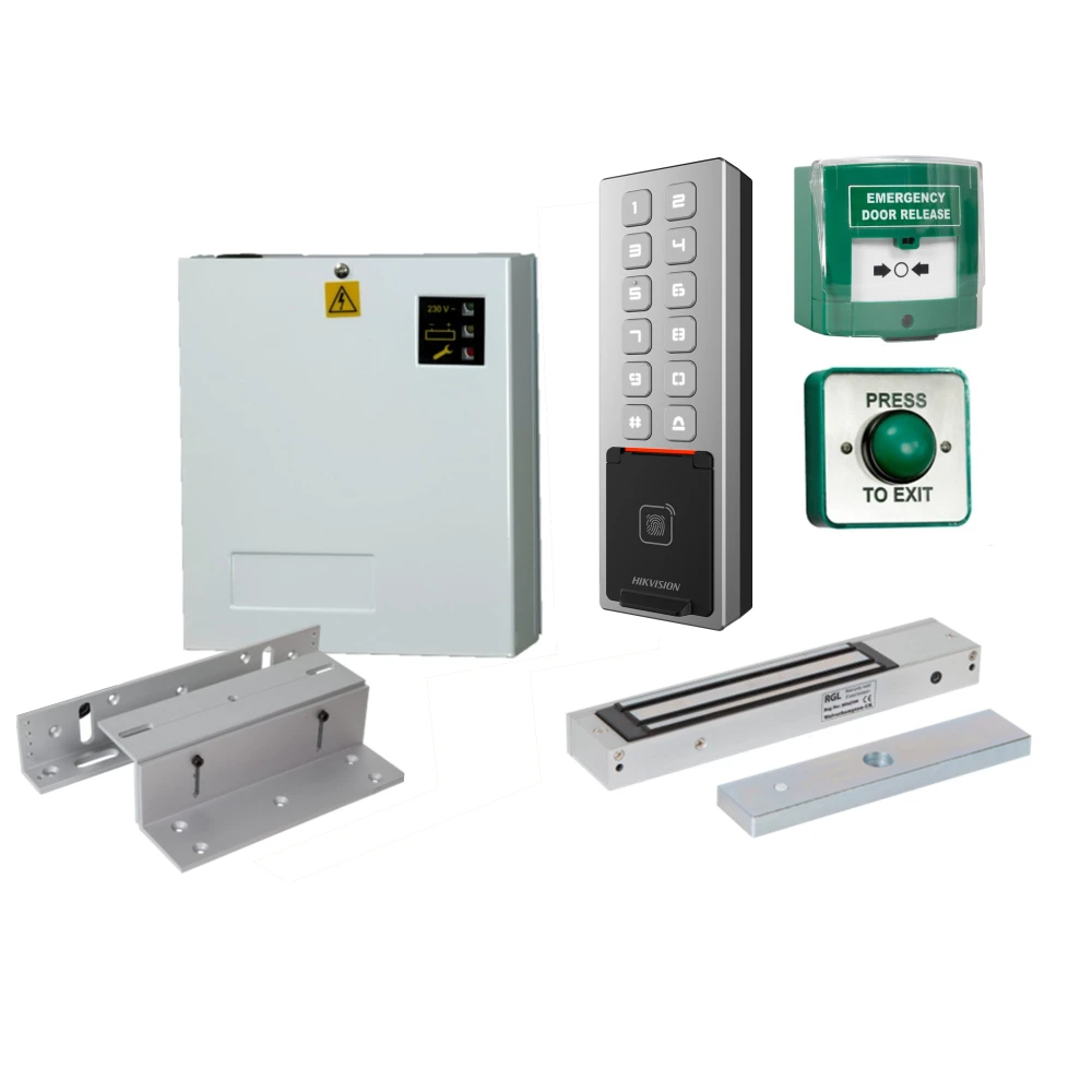 Hikvision Single Door Access Control Kit With Keypad, Prox, Fingerprint Hikvision Single Door Access Control Kit With Keypad, Prox, Fingerprint
