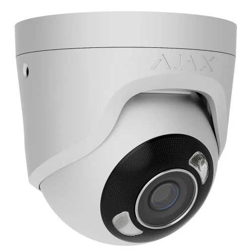 Ajax TurretCam 5MP Hybrid Illumination (HL) 2.8mm Wired IP Turret Camera - White Ajax TurretCam 5MP Hybrid Illumination (HL) 2.8mm Wired IP Turret Camera - White