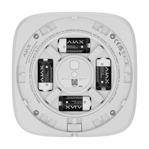 Ajax EN54 FireProtect Sounder Jeweller – White Ajax EN54 FireProtect Sounder Jeweller – White