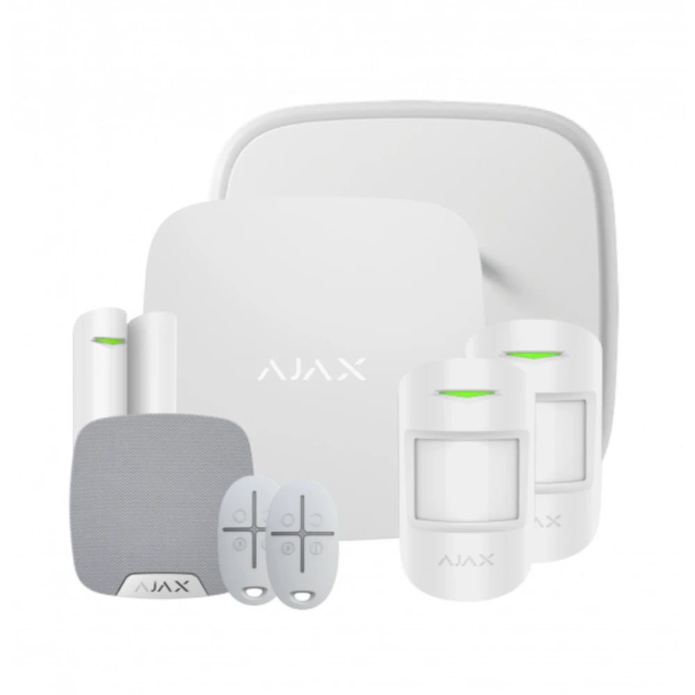 Ajax Hub 2 Kit 1 DoubleDeck - MotionProtect - with fobs -  White