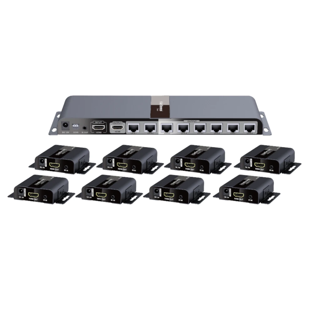 Antiference HDMI0108SCAT 8 Way HDMI 1080p Splitter/Extender