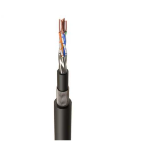 CAT5e Armoured SWA LSZH burial / Duct grade solid copper based cable - Black