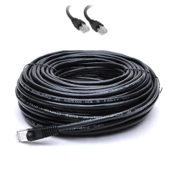 Cable CAT5e 25m Black UTP Ethernet Lead - Solid Copper - PE - Duct grade