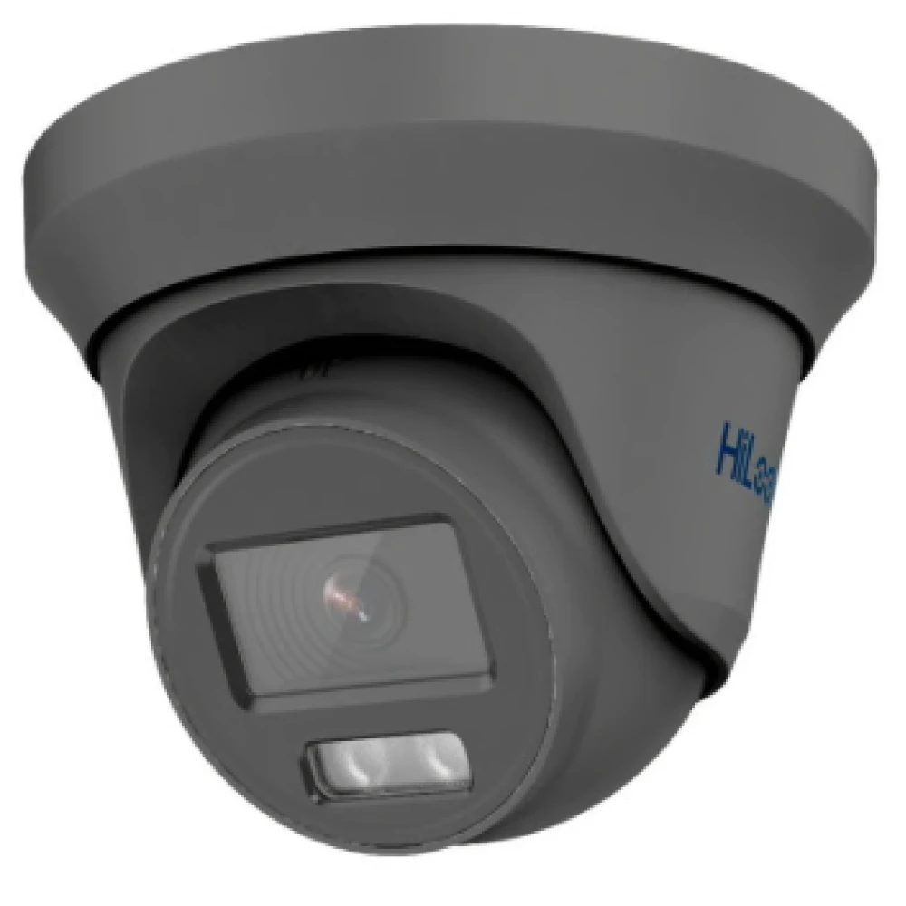 Hilook HD-TVI Analogue Camera - 3K - ColorVu - THC-T259-MS GREY - 2.8mm - White - Built in Mic