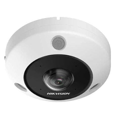 Hikvision DS-2CD6365G1-IVS 6MP 1.16mm 15m IR 360' Fisheye Camera - Mic/Speaker