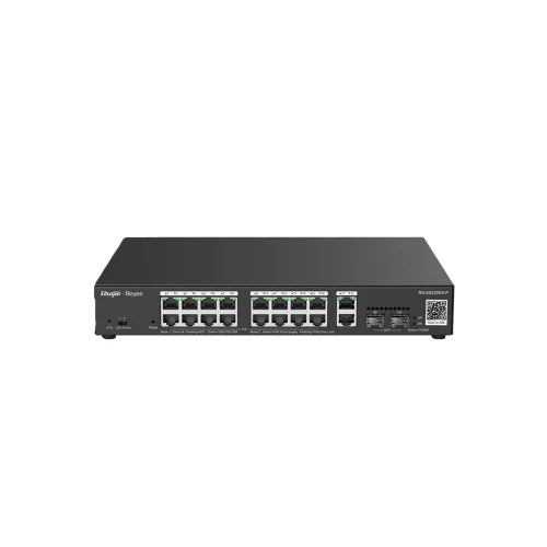 Ruijie - RG-ES220GS-P - 16 port Gigabit PoE Switch - Uplink 2x RJ45 Gigabit / 2x SFP Gigabit - 250w PoE budget