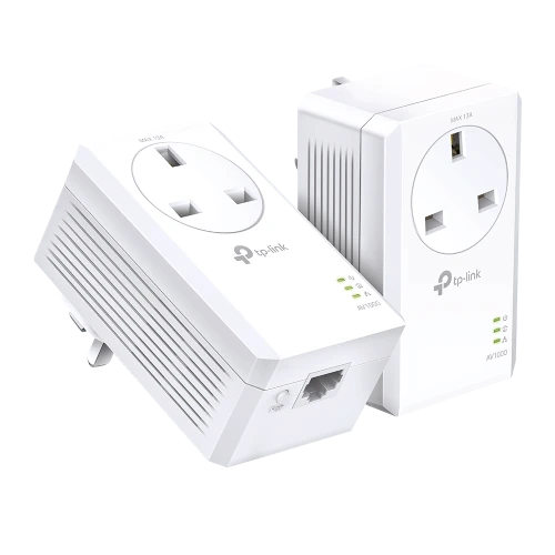 TP Link TL-PA7017P KIT - AV1000 Single Gigabit Passthrough Powerline Starter Kit